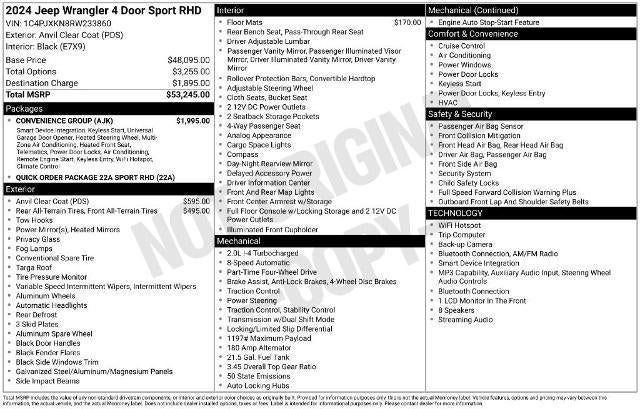 2024 Jeep Wrangler Sport