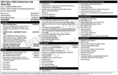2021 RAM 1500 Limited Crew Cab 4x4 5'7" Box
