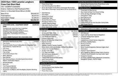 2020 RAM 1500 LONGHORN Base