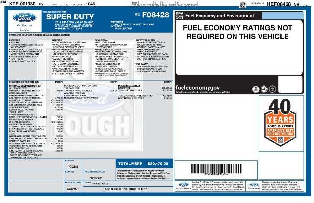 2017 Ford Super Duty F-350 SRW Platinum