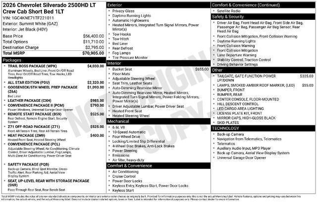 2026 Chevrolet Silverado 2500 HD LT
