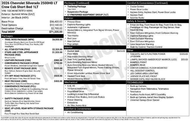 2026 Chevrolet Silverado 2500 HD LT
