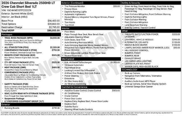 2026 Chevrolet Silverado 2500 HD LT