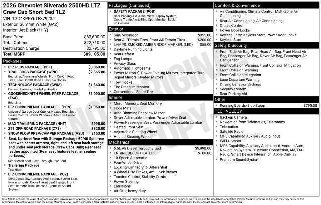2026 Chevrolet Silverado 2500 HD LTZ