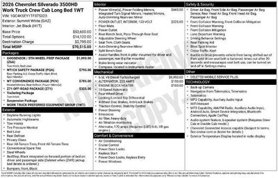 2026 Chevrolet Silverado 3500 HD WT