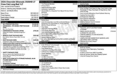 2026 Chevrolet Silverado 3500 HD LT DRW