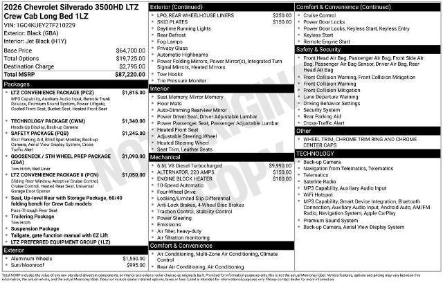 2026 Chevrolet Silverado 3500 HD LTZ DRW