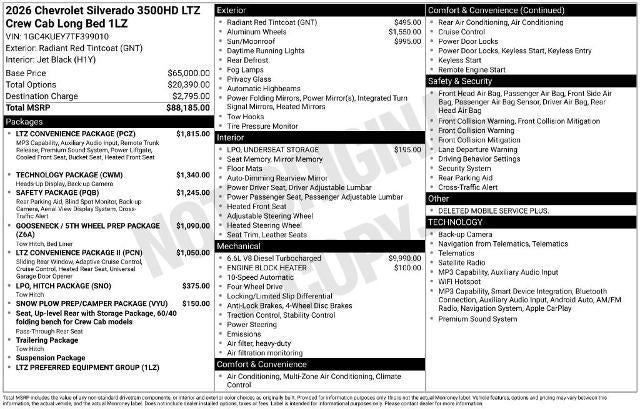 2026 Chevrolet Silverado 3500 HD LTZ DRW