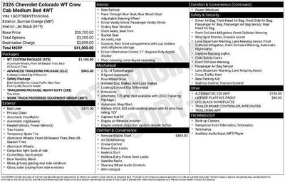 2026 Chevrolet Colorado WT