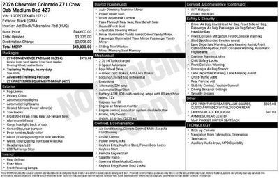 2026 Chevrolet Colorado Z71