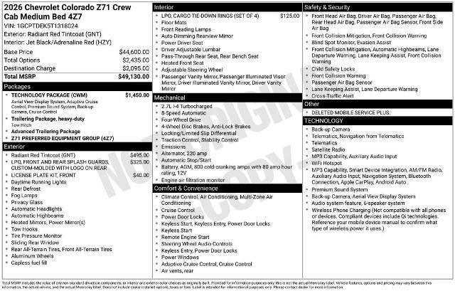 2026 Chevrolet Colorado Z71