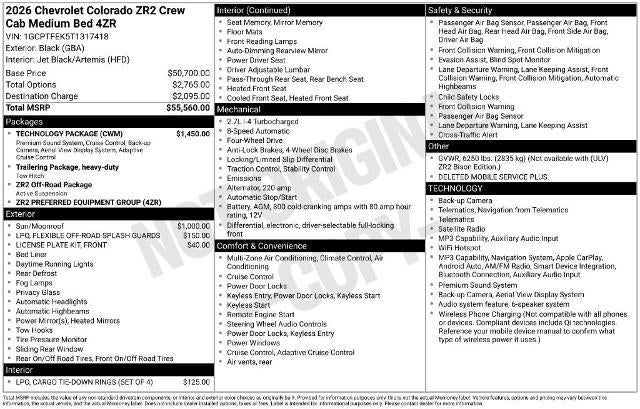 2026 Chevrolet Colorado ZR2