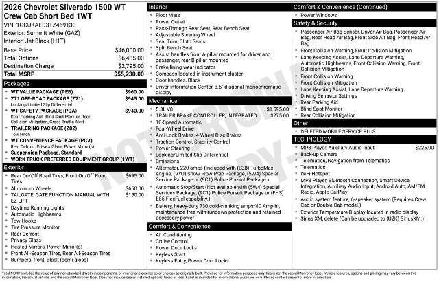 2026 Chevrolet Silverado 1500 WT