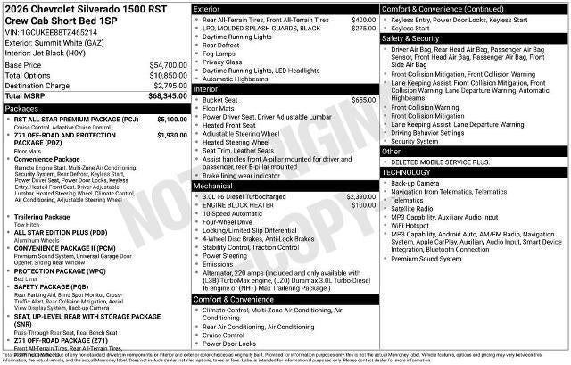 2026 Chevrolet Silverado 1500 RST