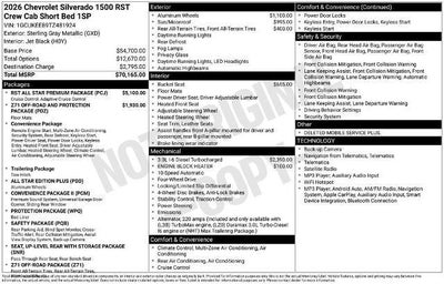 2026 Chevrolet Silverado 1500 RST