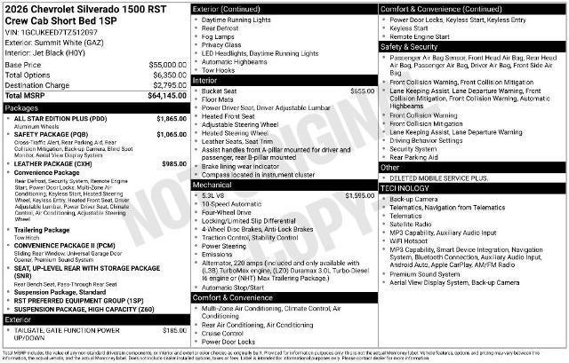 2026 Chevrolet Silverado 1500 RST