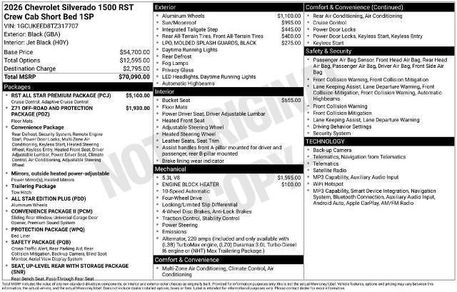 2026 Chevrolet Silverado 1500 RST