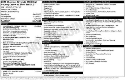 2026 Chevrolet Silverado 1500 High Country