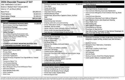 2026 Chevrolet Traverse LT