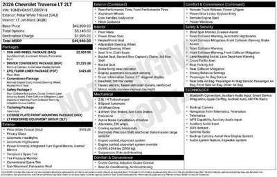 2026 Chevrolet Traverse LT