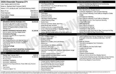 2026 Chevrolet Traverse Z71