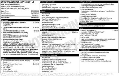 2026 Chevrolet Tahoe Premier