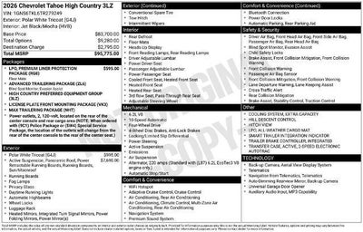 2026 Chevrolet Tahoe High Country