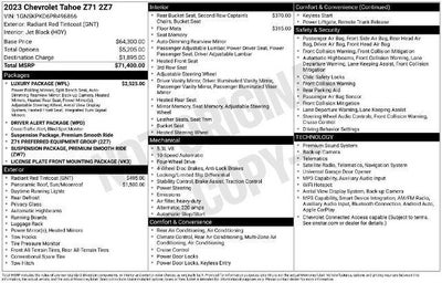 2023 Chevrolet Tahoe Z71