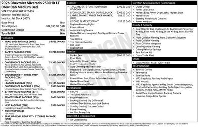2026 Chevrolet Silverado 2500 HD LT