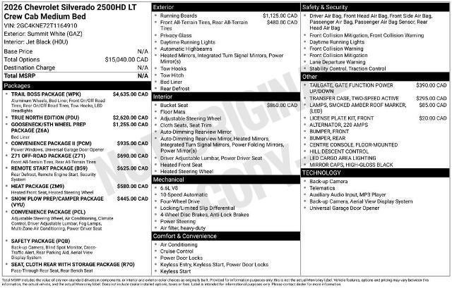 2026 Chevrolet Silverado 2500 HD LT