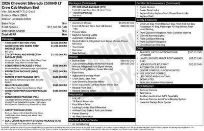 2026 Chevrolet Silverado 2500 HD LT