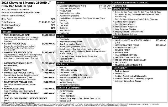 2026 Chevrolet Silverado 2500 HD LT