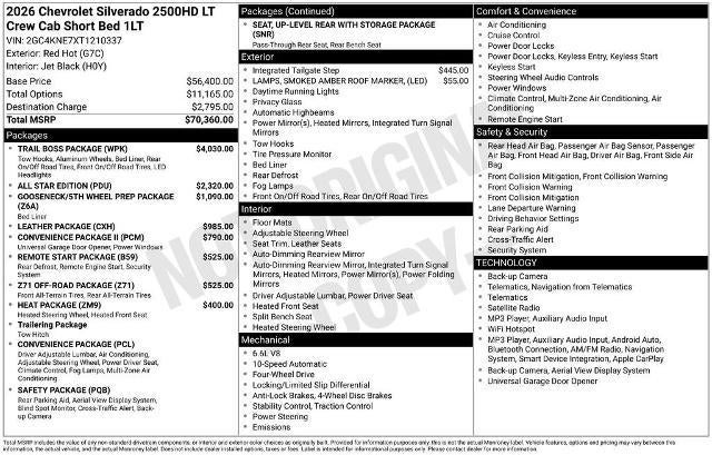 2026 Chevrolet Silverado 2500 HD LT