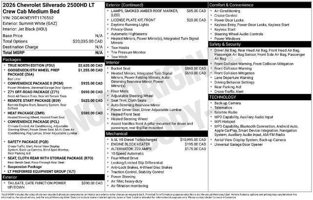 2026 Chevrolet Silverado 2500 HD LT