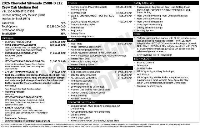2026 Chevrolet Silverado 2500 HD LTZ