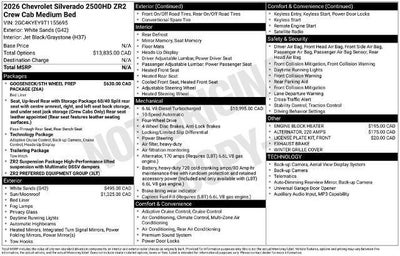 2026 Chevrolet Silverado 2500 HD ZR2