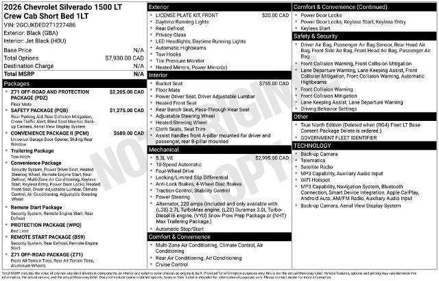 2026 Chevrolet Silverado 1500 LT