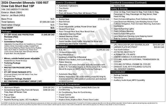 2026 Chevrolet Silverado 1500 RST