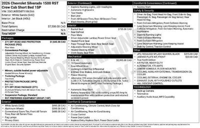 2026 Chevrolet Silverado 1500 RST