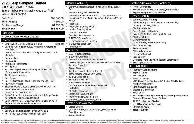 2025 Jeep Compass Limited 4x4