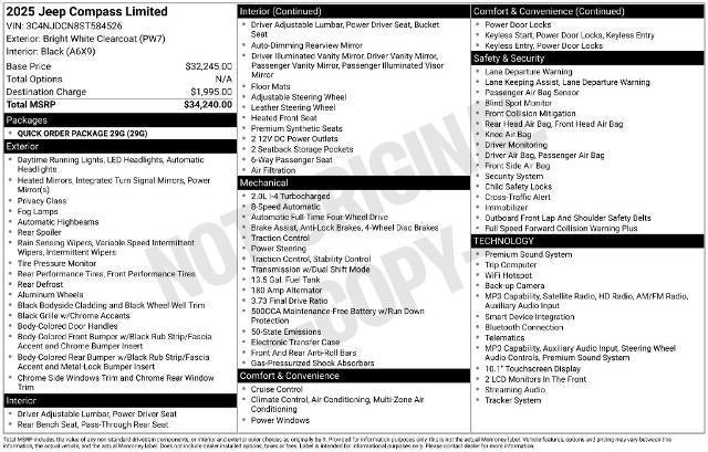 2025 Jeep Compass Limited 4x4