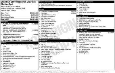 2023 RAM 2500 Tradesman Crew Cab 4x4 6'4" Box