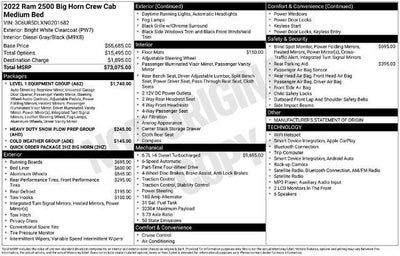 2022 RAM 2500 Big Horn Crew Cab 4x4 6'4" Box