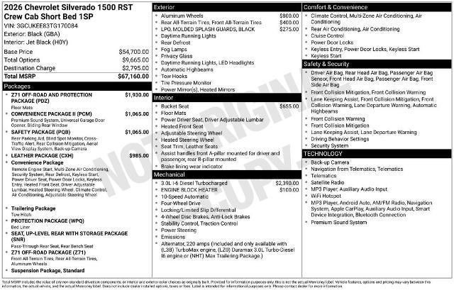 2026 Chevrolet Silverado 1500 RST
