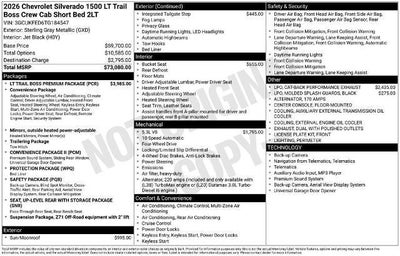 2026 Chevrolet Silverado 1500 LT Trail Boss