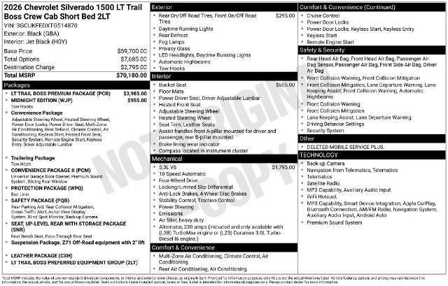 2026 Chevrolet Silverado 1500 LT Trail Boss