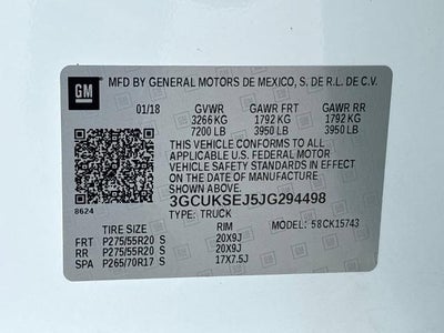 2018 Chevrolet Silverado 1500 LTZ