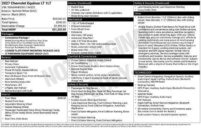 2027 Chevrolet Equinox LT