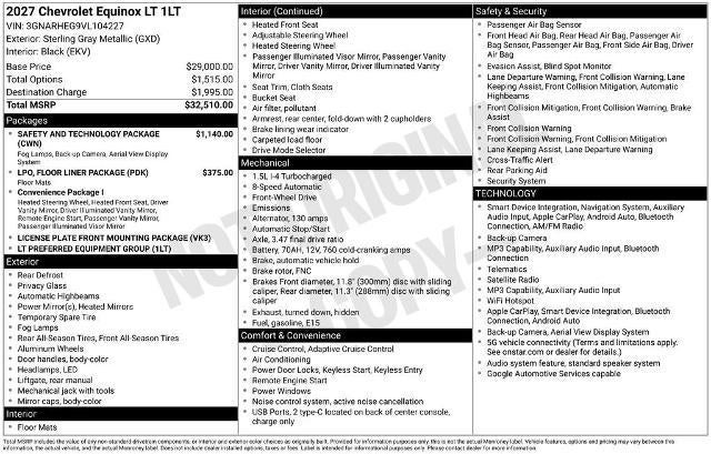 2027 Chevrolet Equinox LT