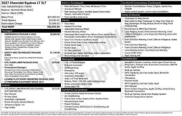 2027 Chevrolet Equinox LT